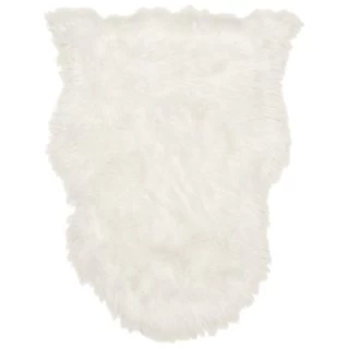 B&M Faux Sheepskin Rug 60 X 90cm - Cream - Image 2
