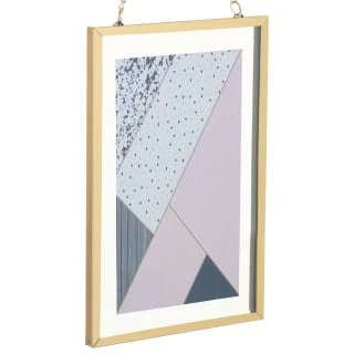 B&M Gold Hanging Picture Frame 4 X 6"