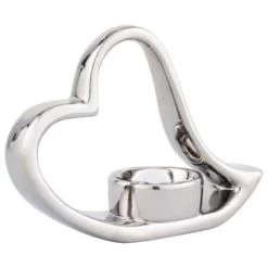 B&M Heart Ceramic Tealight Candle Holder