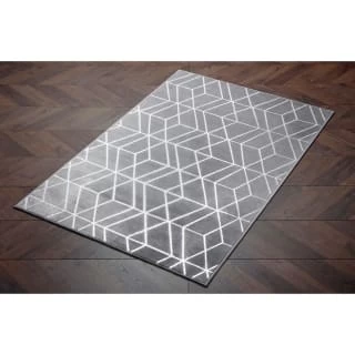 B&M Lexi Microplush Rug 110 X 160cm - Grey
