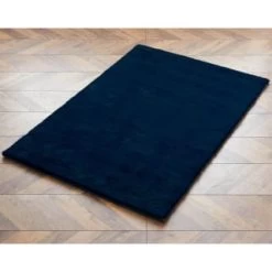 B&M Luxury Faux Fur Rug 60 X 110cm - Navy