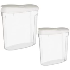 B&M Cereal Storage Container Set 2pk - White