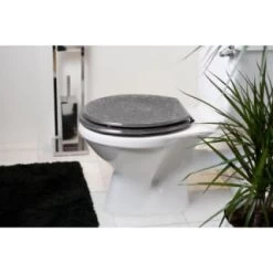 B&M Glitter Toilet Seat Silver