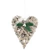 B&M Hanging Wicker Heart - White