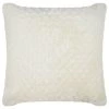 B&M Waffle Faux Fur Cushion 48 X 48cm - Cream