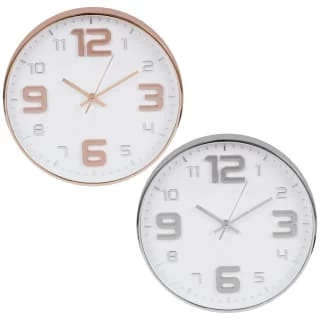 B&M Embossed Clock - Silver - Image 2