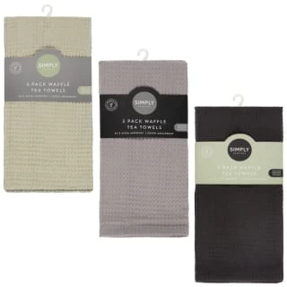 Simply Everyday Waffle Tea Towels 3pk - Grey - Image 4