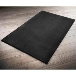 B&M Micro Plush Rug 60 X 110cm - Black