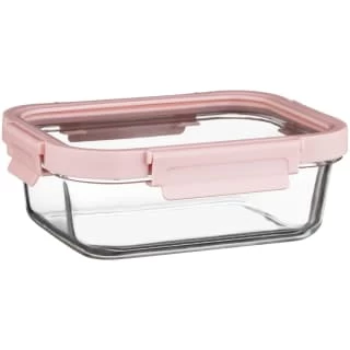 B&M Pink Glass Food Container - Large