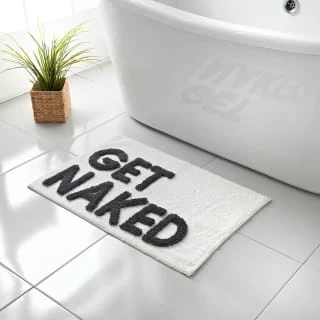 Get Naked Tufted Bath Mat - White