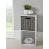 Kavala Cotton Lokken Cube Shelving Unit & Basket - Black