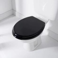 Addis Wooden Toilet Seat - Black
