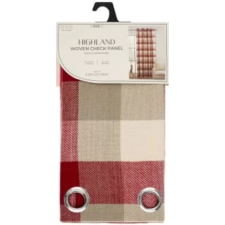 B&M Highland Woven Check Panel 54 X 86" - Red