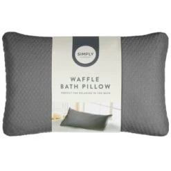 Simply Everyday Waffle Bath Pillow - Grey
