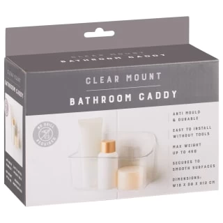 B&M Clear Mount Bathroom Caddy - Image 2