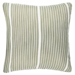 Green Stripe Double Sided Woven Cushion With Pipe