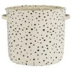 B&M Spot Fabric Basket - Cream