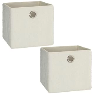 Lokken Teddy Storage Cubes 2pk - Cream - Image 2