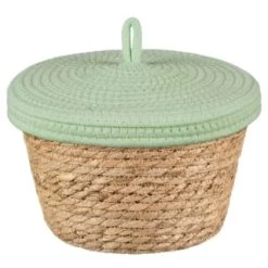 B&M Kendall Basket With Lid - Green