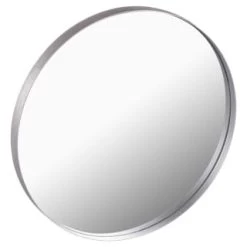 B&M Silver Round Small Mirror