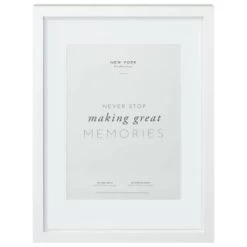 B&M A4 New York Box Photo Frame - White